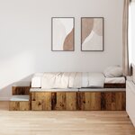 vidaXL Cadre de lit de rangement vieux bois 90x200 cm