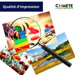 COMETE, Entreprise française - 27XL - 16 Cartouches d'encre Compatibles pour Epson 27 XL Réveil (T2711 T2712 T2713 T2714 T2715) pour EPSON Workforce WF3600 WF7600 (4 Noir + 4 Cyan + 4 Magenta + 4 Jaune)