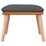 vidaXL Chaise à bascule avec repose-pied Gris foncé Tissu