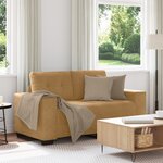 Canapé Loveseat vidaXL Marron 120 cm Velours