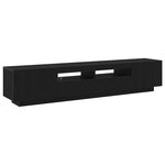 vidaXL Meuble TV 2 Pièces Noir 200 x 35 x 40 cm Bois d'ingénierie