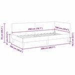 vidaXL Cadre de lit d'angle avec tête de lit Bordeaux 100 cm x 200 cm