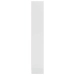 vidaXL Bibliothèque blanc brillant 60x24x143 cm bois d'ingénierie