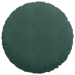 vidaXL Coussins de siège 2 Pièces Vert foncé Ø 40 x 13 cm Velours