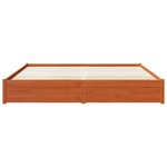 vidaXL Cadre de lit Cire marron 180 x 200 cm Bois de Pin Massif