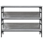 vidaXL Table console sonoma gris 100x32x75 cm bois d'ingénierie