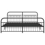 vidaXL Cadre de lit métal sans matelas avec pied de lit noir 193x203cm