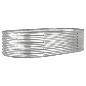 vidaXL Lit surélevé de jardin Acier galvanisé Argenté