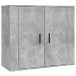 vidaXL Buffet haut Gris béton Bois d'ingénierie