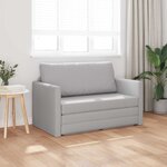 vidaXL Canapé-Lit 110cm Gris nuage tissu