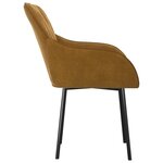 vidaXL Chaises à manger lot de 2 Marron Velours