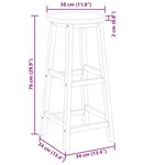 vidaXL Tabourets de bar lot de 8 bois massif d'acacia