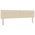 vidaXL Lit à ressorts avec tête de lit Crème 200 x 200 cm tissu