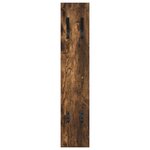 vidaXL Porte-manteau mural avec stockage Chêne fumé 20 x 1.5 x 100 cm