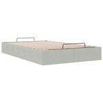 vidaXL Cadre de lit ottoman sans matelas gris clair 120x200 cm velours