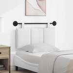 vidaXL Tête de lit suspendue Blanc Tissu