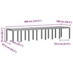 vidaXL Ensemble de salle à manger pour jardin 17 Pièces Gris clair