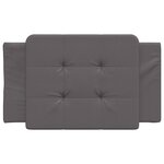 vidaXL Coussin de tête de lit Zadar gris 90 cm similicuir