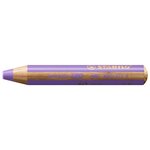 Crayon multi-talents woody 3en1  rond  mauve pastel STABILO