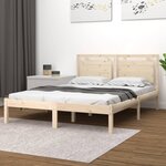 vidaXL Cadre de lit bois massif 120x190 cm petit double