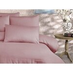 Parure de lit - housse de couette 220 x 240 + 2 taies d'oreiller 60 x 60  70  polyester - Poudre