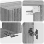 vidaXL Ensemble meuble TV 8 Pièces Gris Sonoma Bois d'ingénierie