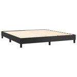 vidaXL Sommier à lattes de lit avec matelas Noir 180x200 cm Similicuir