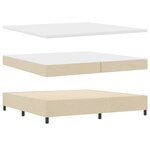 vidaXL Lit à ressorts avec matelas crème 200x200 cm en tissu