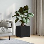 vidaXL Boîte à plantes Chêne noir 40 x 40 x 40 cm Bois d'ingénierie