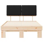 vidaXL Cadre de lit avec tête de lit rembourrée Noir 120 x 200 cm
