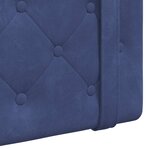 vidaXL Tête de lit suspendue Bleu police Velours