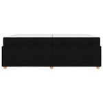 vidaXL Cadre de lit avec matelas avec matelas Noir 200 x 200 cm tissu