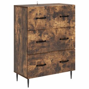 vidaXL Armoire à tiroirs Chêne fumé 66 x 34 5 x 89 5 cm