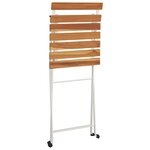 vidaXL Chaises de bistrot pliantes lot de 4 Bois d'acacia solide acier