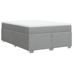 vidaXL Sommier à lattes de lit avec matelas Gris clair 140x200cm Tissu