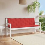 vidaXL Coussin de banc de jardin rouge 180x(50+50)x7 cm tissu oxford