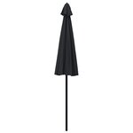 vidaXL Parasol d'extérieur avec mât en aluminium 270 cm noir
