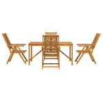 vidaXL Ensemble de salle à manger pour jardin 5 Pièces Marron