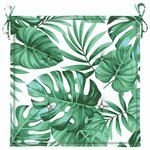 vidaXL Coussins de chaise lot de 2 motif de feuilles 50x50x4 cm tissu