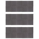 vidaXL Carreau de terrasse 30 Pièces Gris 30 x 30 cm Bois d'acacia