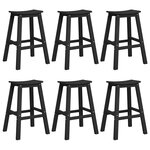 Tabourets de bar vidaXL 9 Pièces Noir HDPE