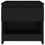 vidaXL Tables de chevet 2 Pièces Noir 40x30x39 cm Aggloméré
