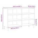 vidaXL Buffet chêne artisanal 103 5x35x70 cm bois d'ingénierie
