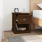 vidaXL Tables de chevet 2Pièces chêne marron 39x39x47 5cm bois ingénierie