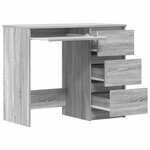 vidaXL Bureau Sonoma gris 90x45x76 cm Bois d'ingénierie