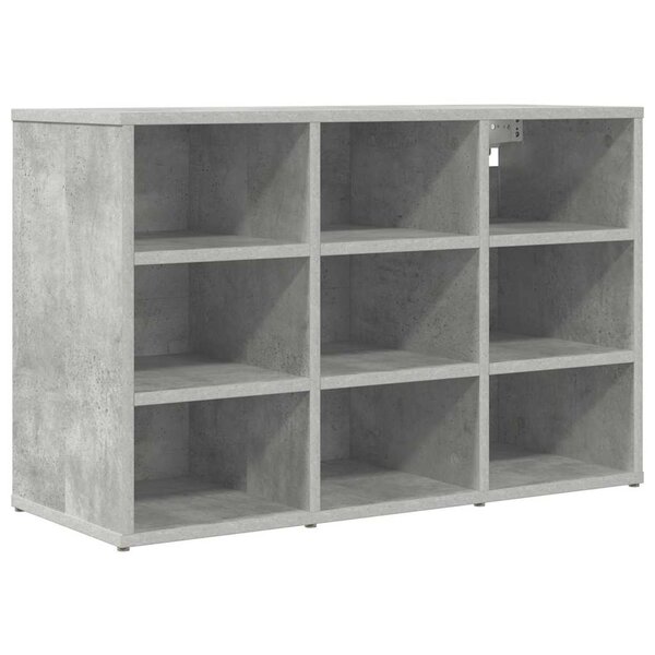 vidaXL Cabinet à chaussures avec étagère Gris béton 77 5 x 30 x 51 cm