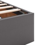 vidaXL Cadre de lit avec matelas Gris 120 x 190 cm Faux cuir
