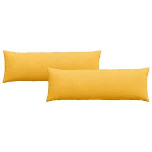 vidaXL Coussins de canapé 2 Pièces Jaune clair 120 x 40 cm