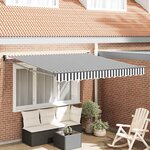 vidaXL Auvent rétractable anthracite/blanc 3x2 5 m tissu et aluminium