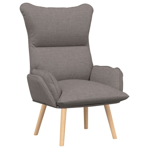 Fauteuil relaxant en tissu taupe vidaXL
